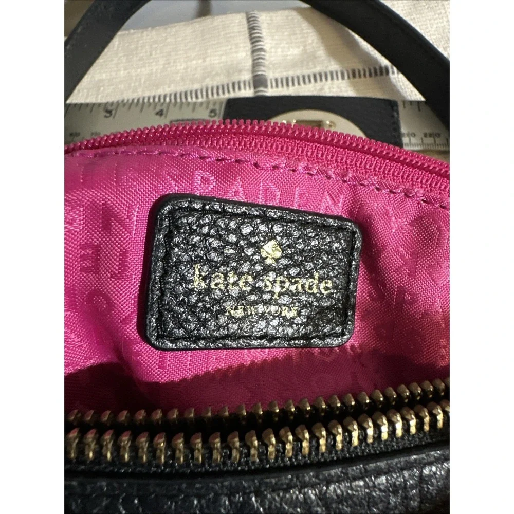Kate Spade New‎ York Black Town Road Elena Leather Shoulder Bag Tote Gold Chain